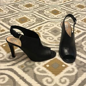 Black Peep Toe Heels